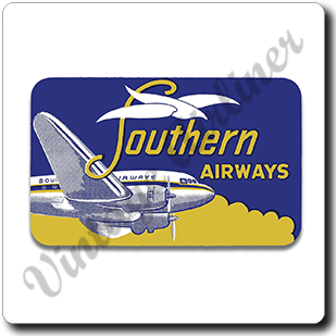 Southern Airways 1950's Vintage Square Sandstone Coaster