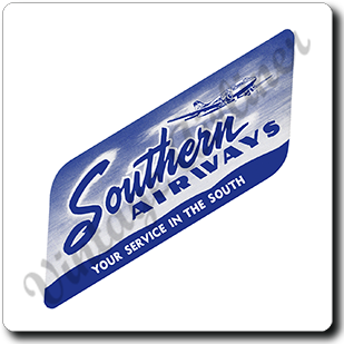 Southern Airways Vintage Square Sandstone Coaster