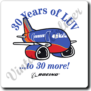 Southwest Airlines 30th Anniversary  Square Sandstone Coaster