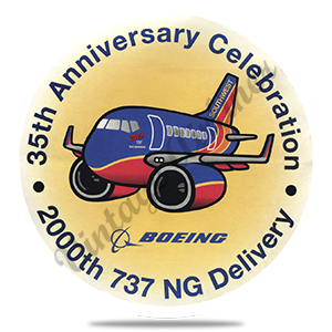 Southwest Airlines 35th Anniversary Round Sandstone Coaster