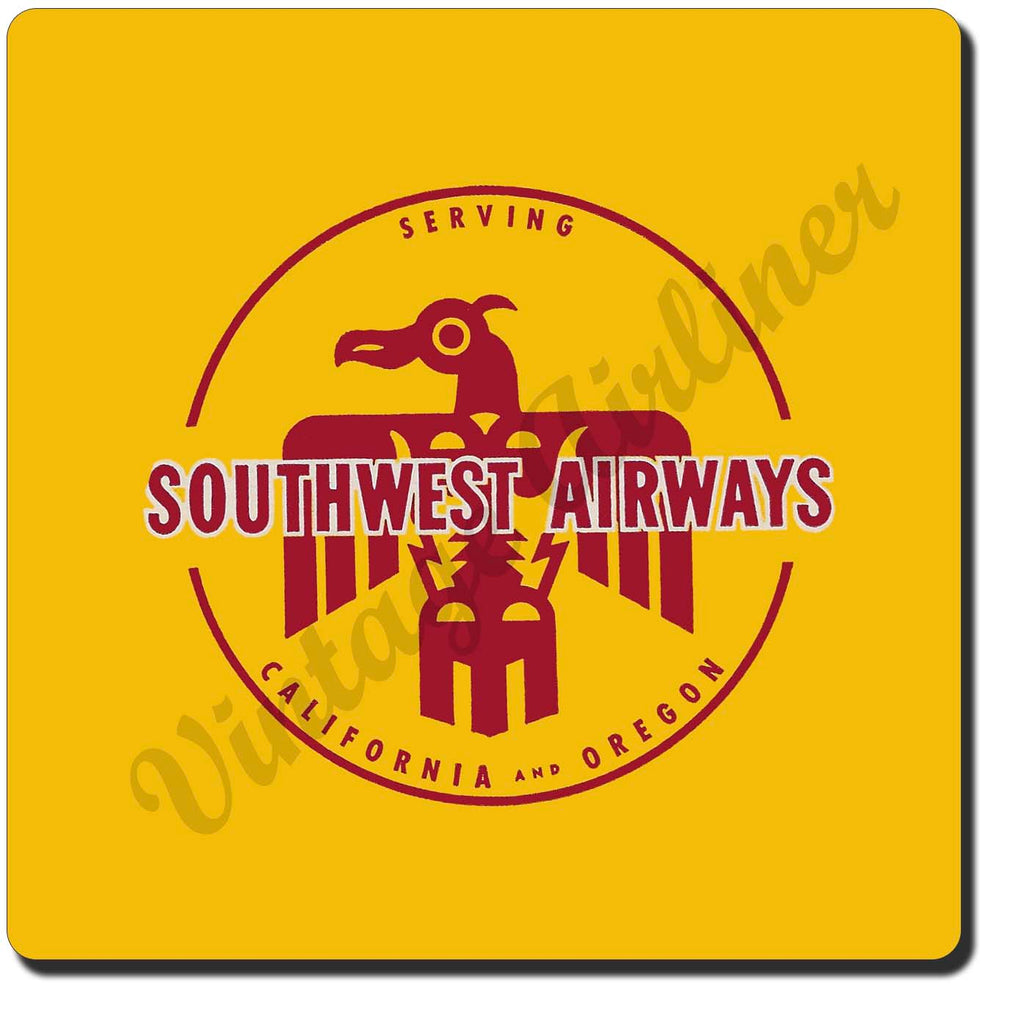 Southwest Airways Vintage Sandstone Coaster