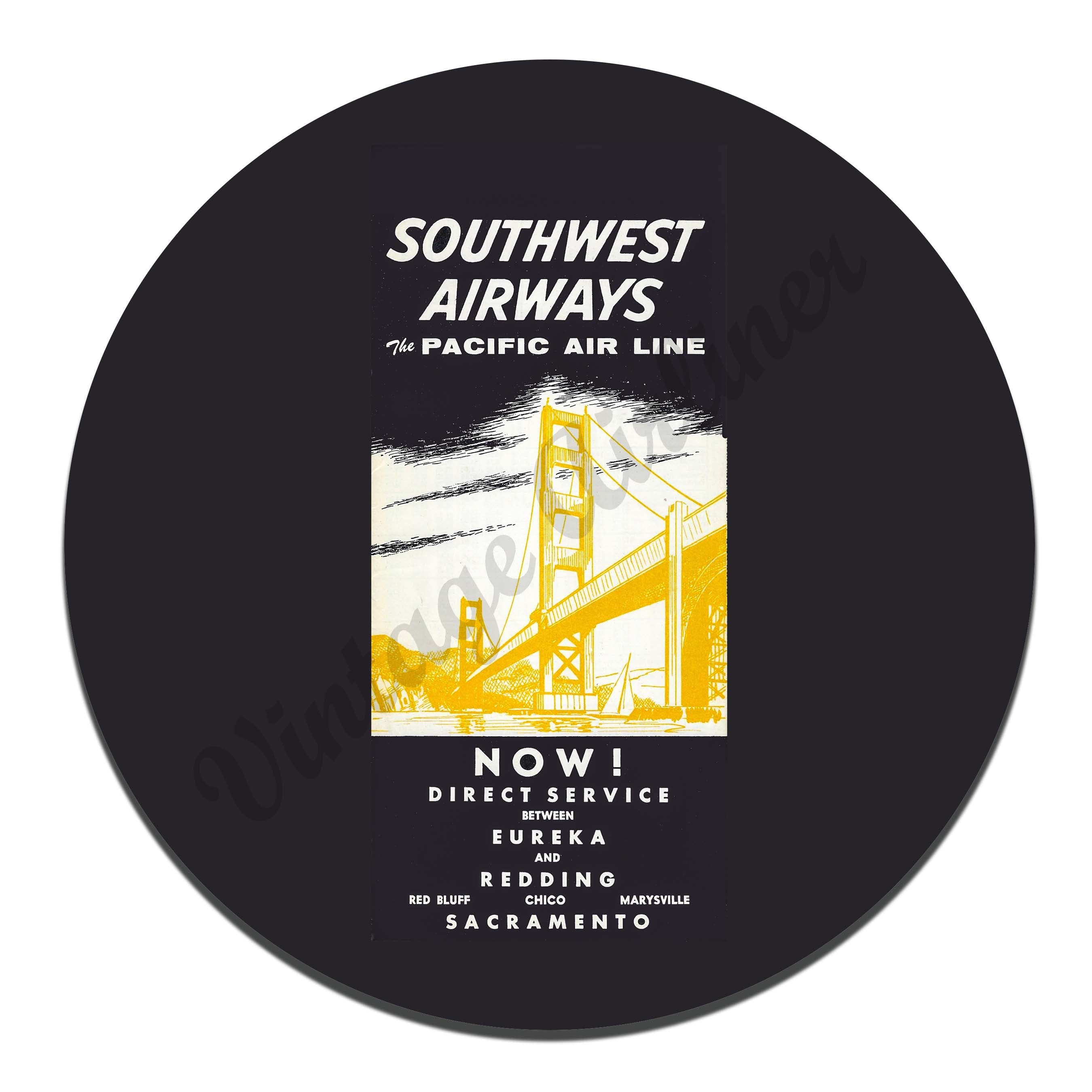 Southwest Airways The Pacific Air Line Vintage Mousepad