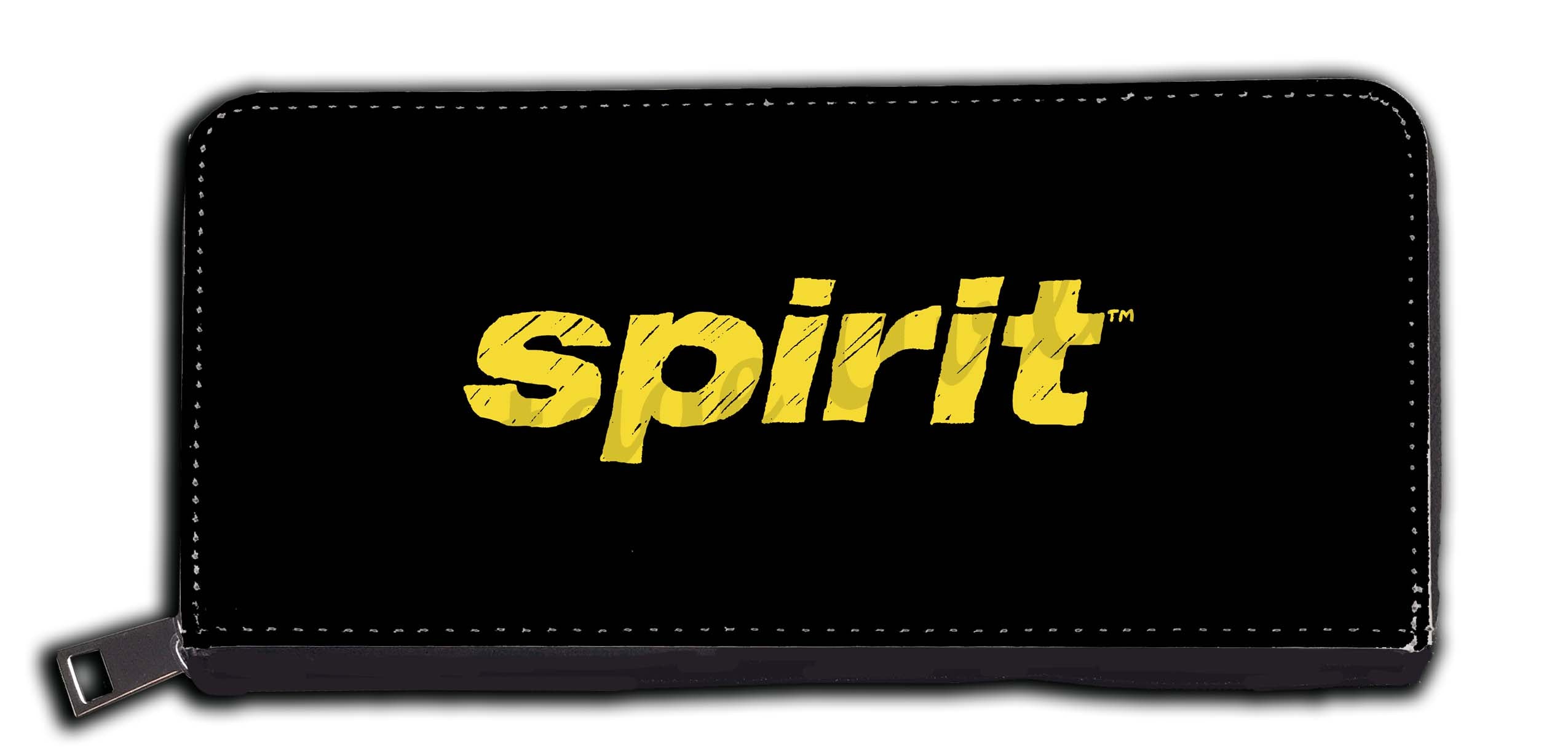 Spirit Airlines Black and Yellow Logo Wallet