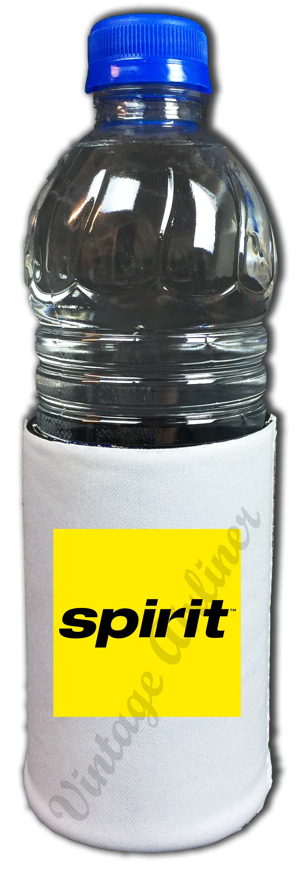 Spirit Airlines Black on Yellow Beverage Wrap