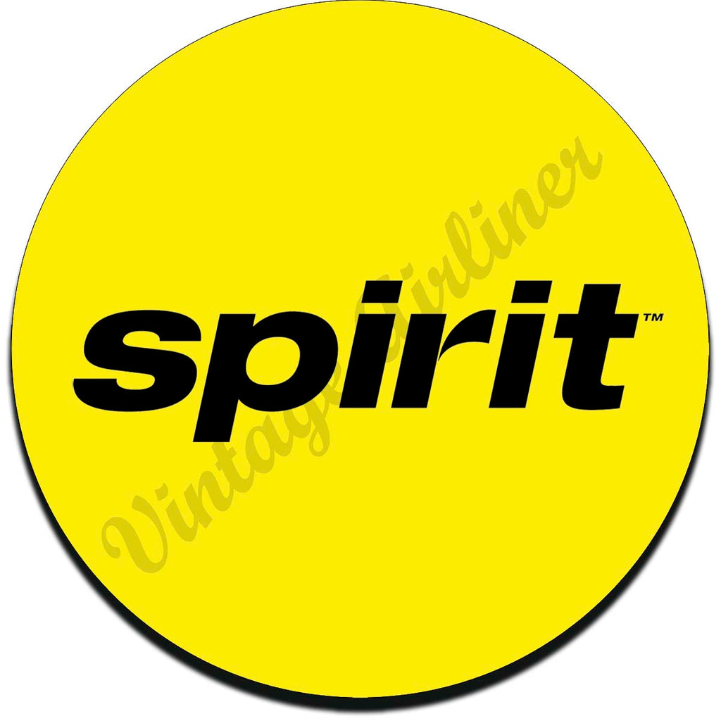 Spirit Airlines Black on Yellow Sandstone Coaster