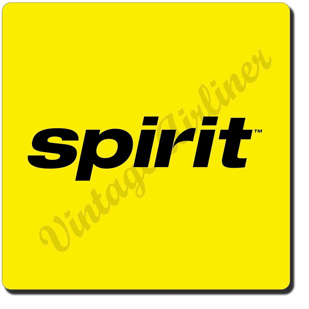 Spirit Airlines Black on Yellow Sandstone Coaster