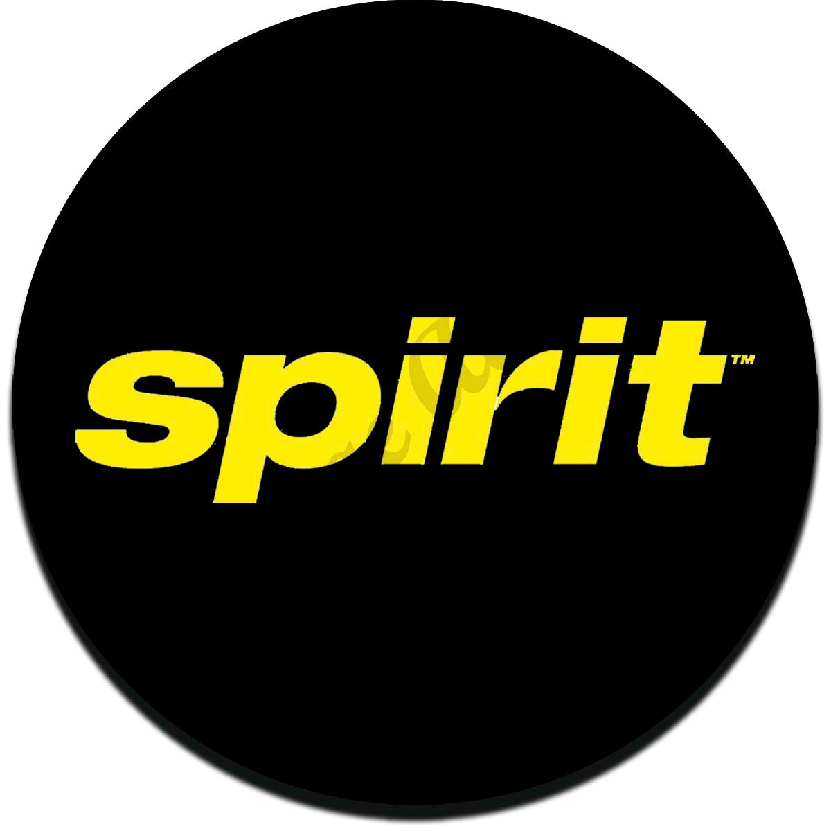 Spirit Airlines Yellow On Black Sandstone Coaster