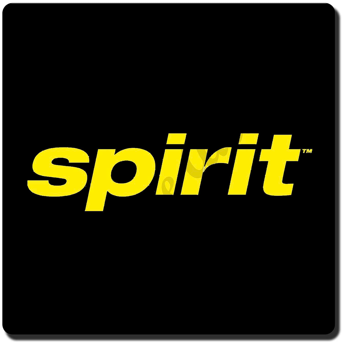 Spirit Airlines Yellow On Black Sandstone Coaster