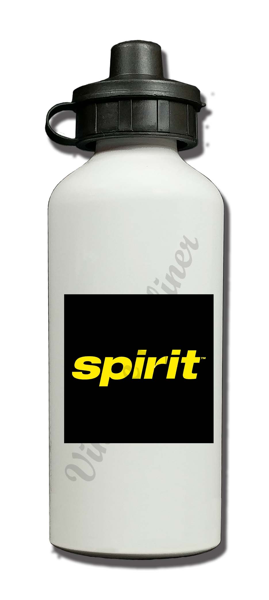 Spirit Airlines Yellow On Black Aluminum Water Bottle