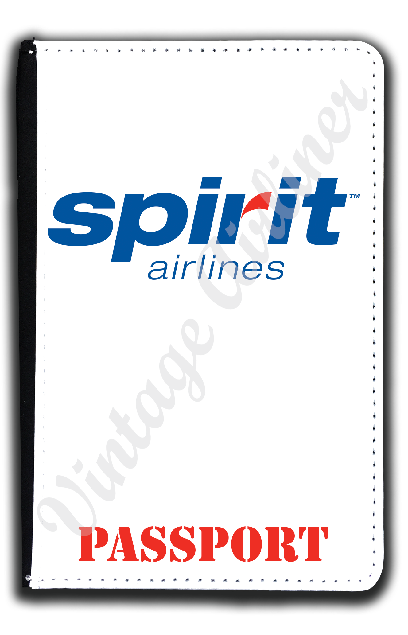 Spirit Airlines Blue and White Passport Case