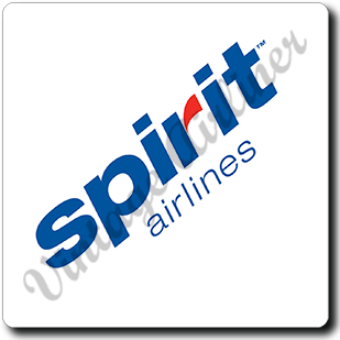 Spirit Airlines Old Logo Square Sandstone Coaster