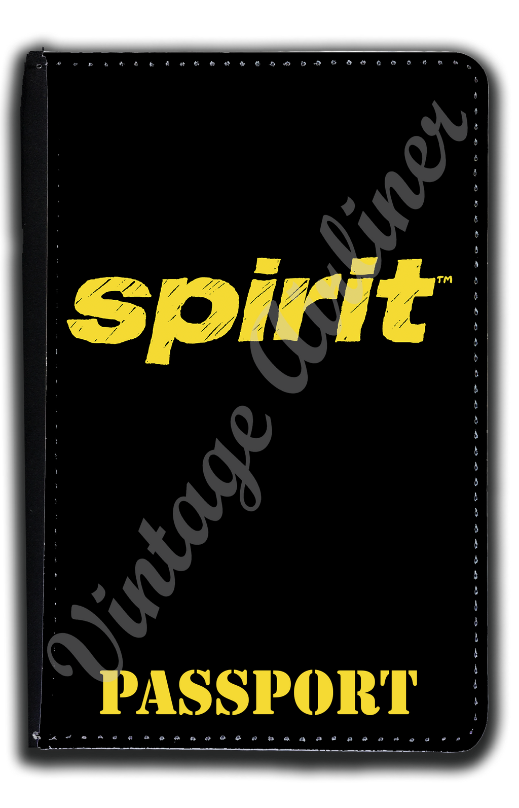 Spirit Airlines Yellow on Black Passport Case