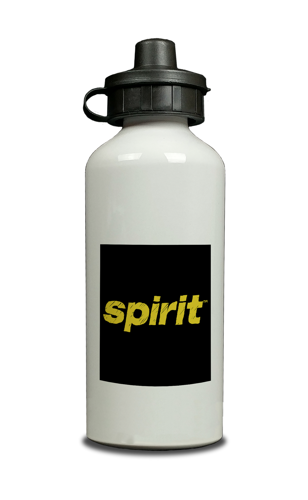 Spirit Airlines Black and Yellow Logo Aluminum Water Bottle