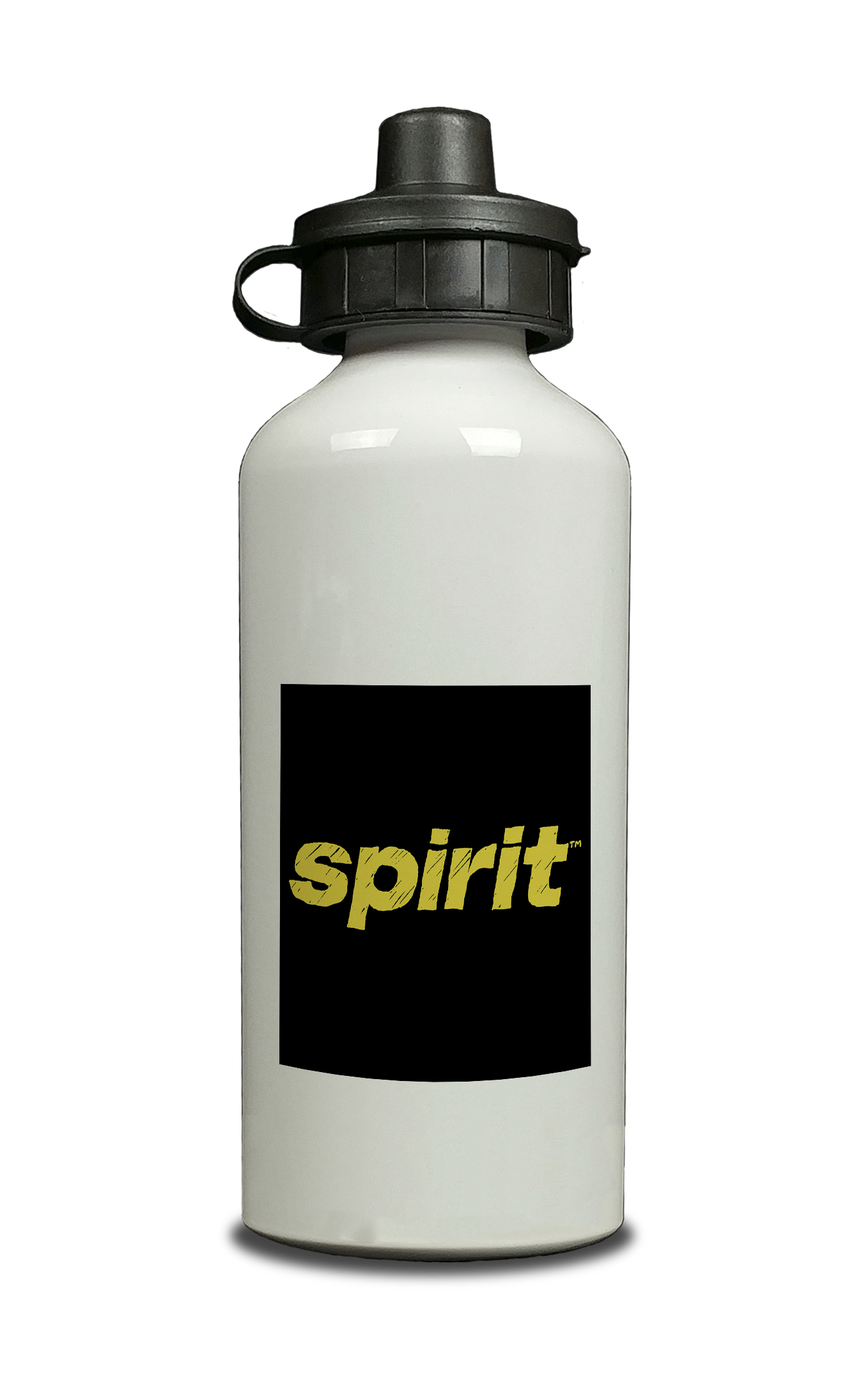 Spirit Airlines Black and Yellow Logo Aluminum Water Bottle