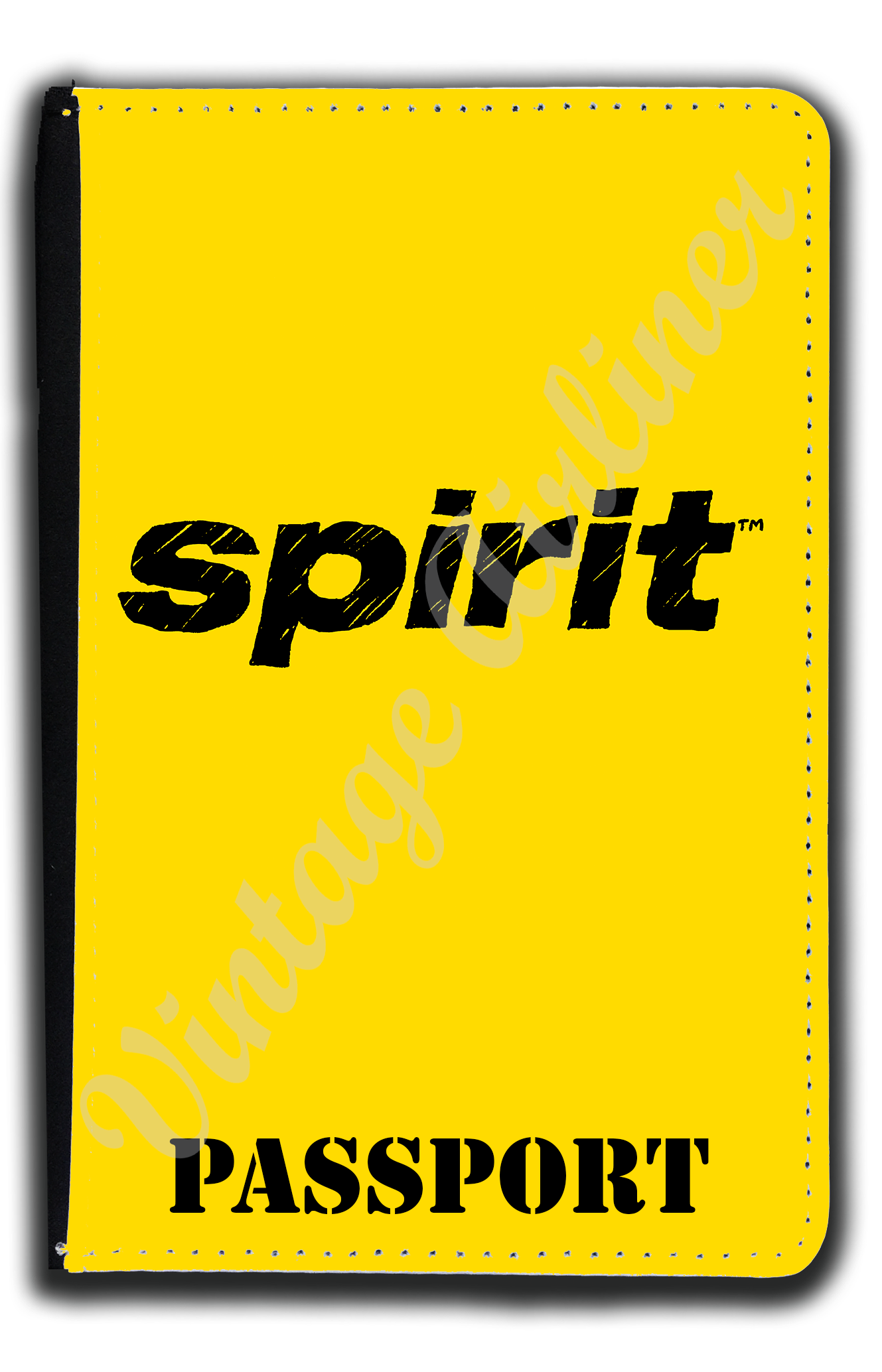 Spirit Airlines Black on Yellow Passport Case