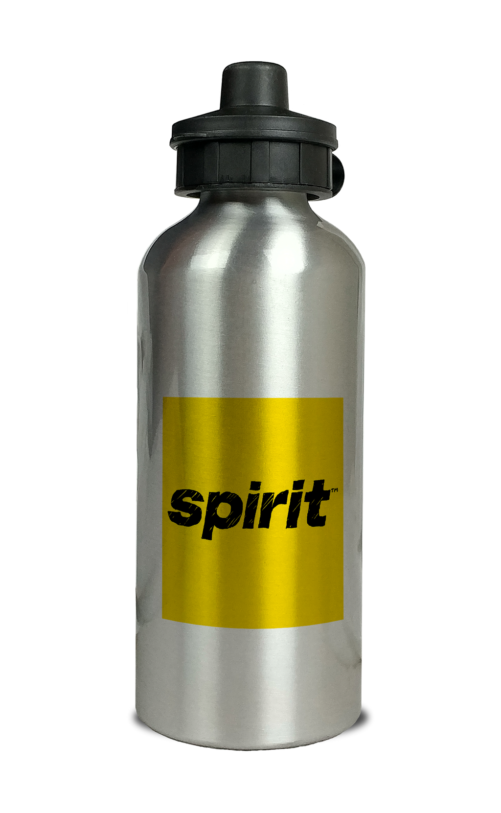 Spirit Airlines Yellow and Black Logo Aluminum Water Bottle