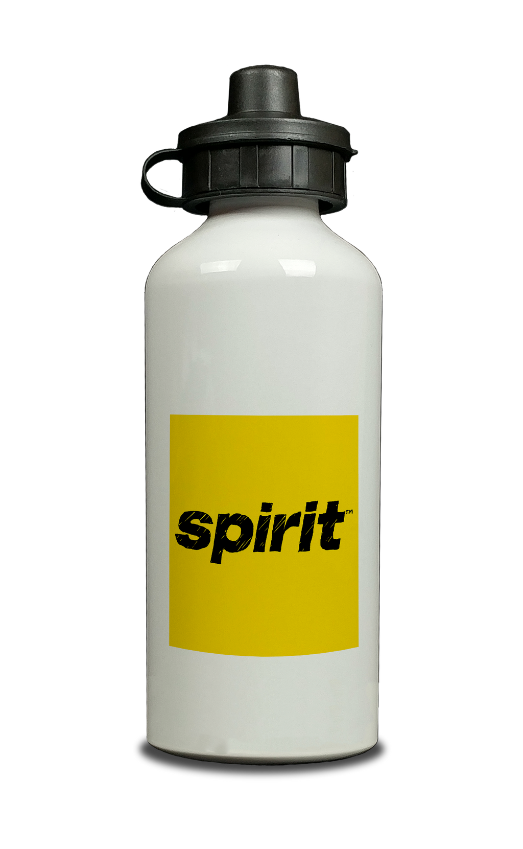 Spirit Airlines Yellow and Black Logo Aluminum Water Bottle