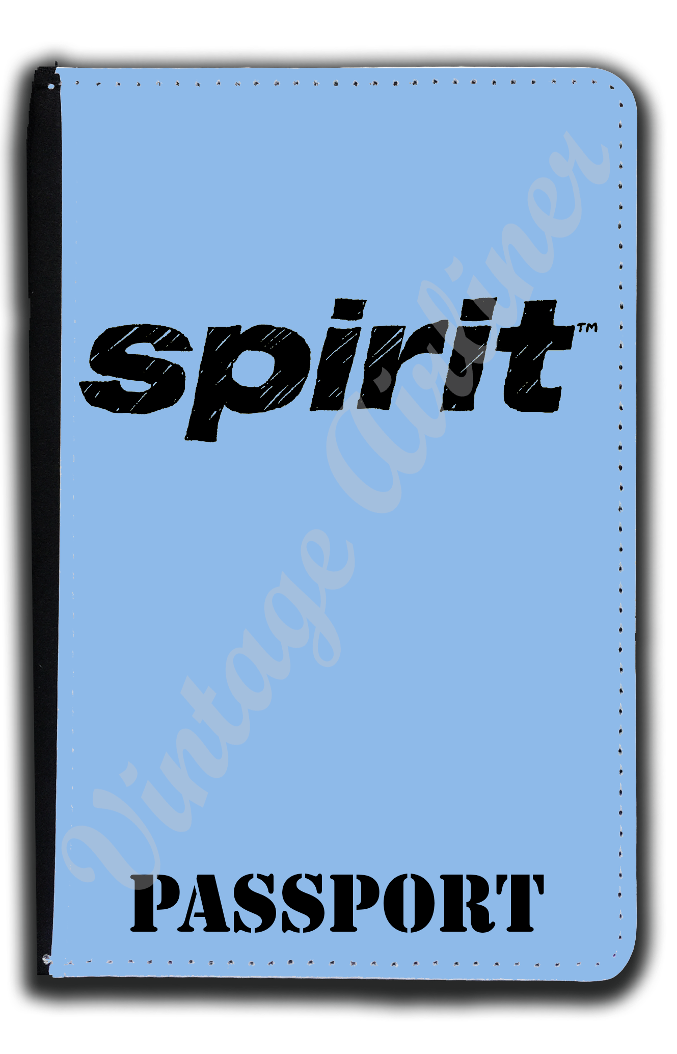 Spirit Airlines Black on Blue Passport Case