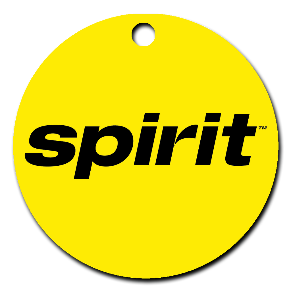Spirit Airlines Black on Yellow Logo Ornaments
