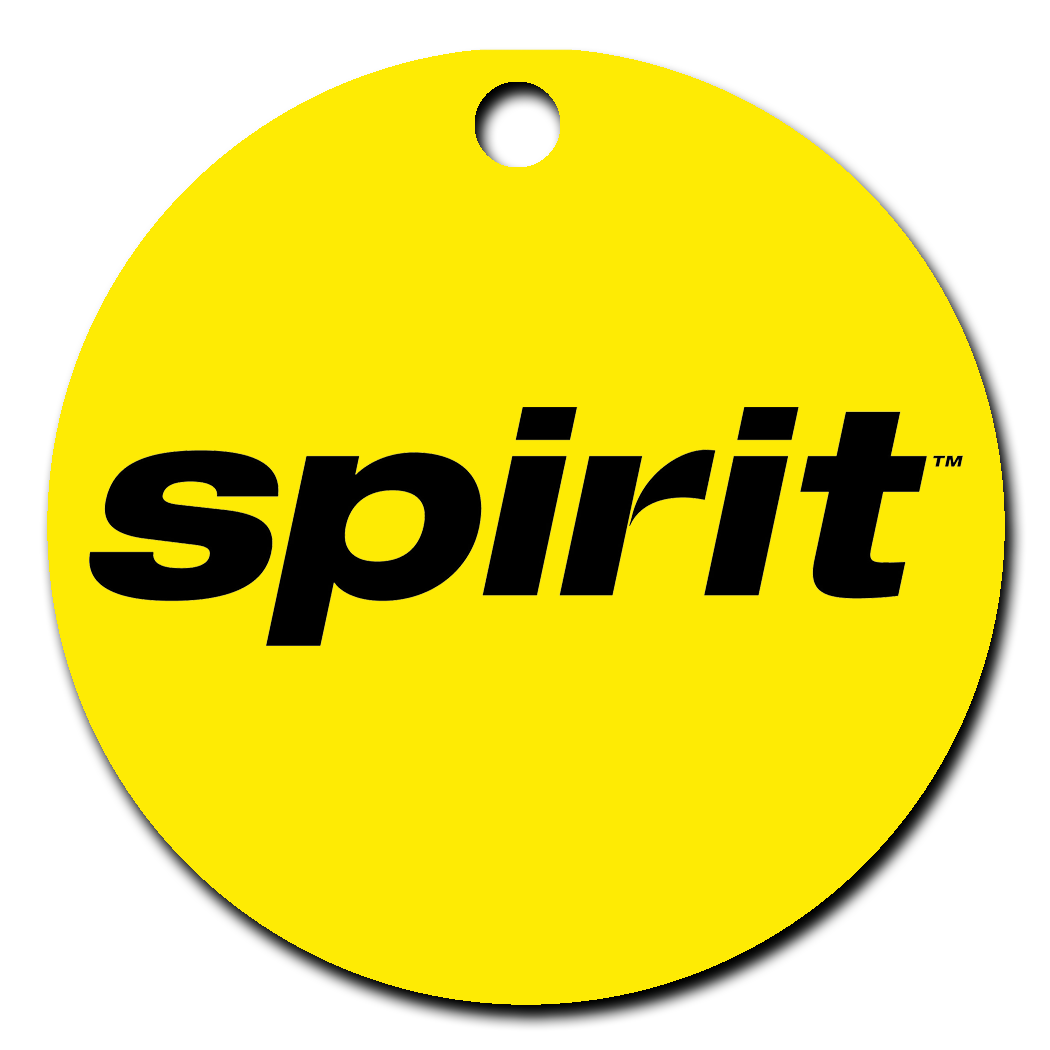 Spirit Airlines Black on Yellow Logo Ornaments