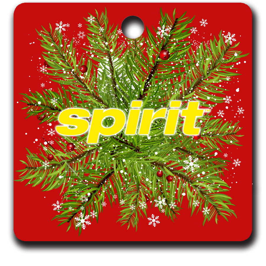 Spirit Airlines Logo Ornaments
