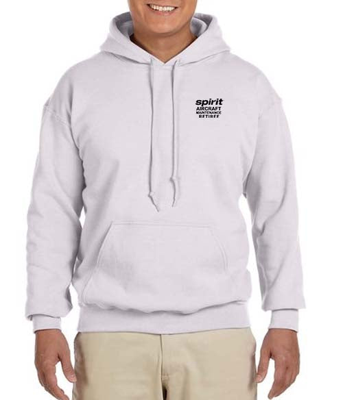 RETIREE Spirit Airlines Aircraft Maintenance Unisex Hooded Sweatshirt Embroidered