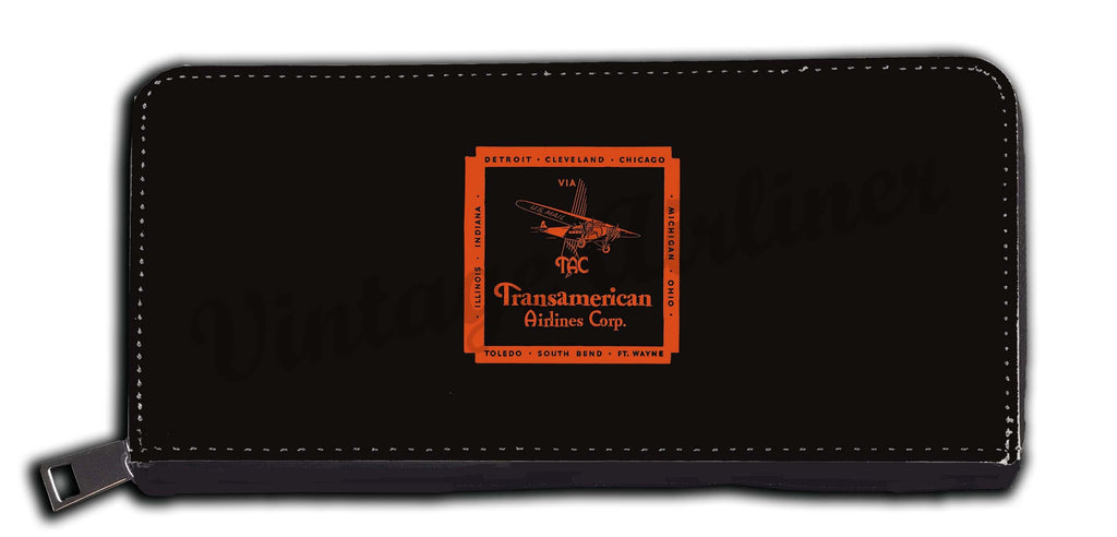Transamerican Airlines Bag Sticker Wallet