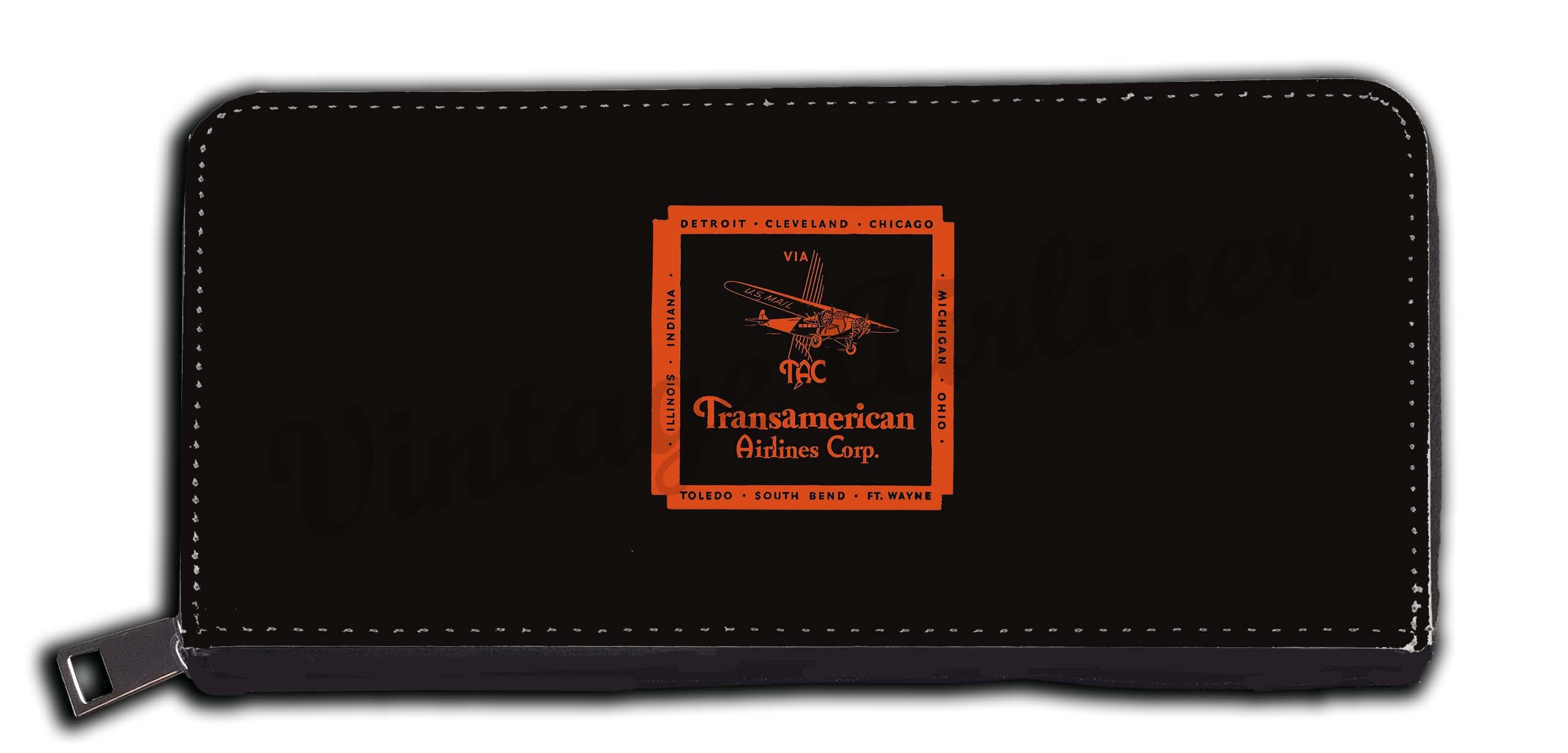 Transamerican Airlines Bag Sticker Wallet