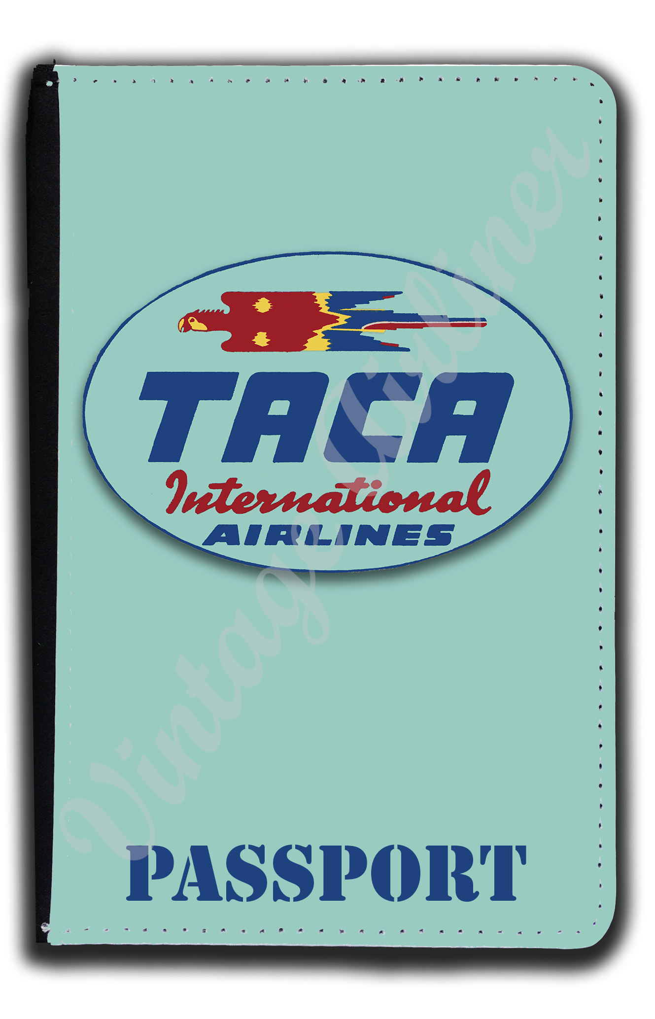 TACA Airlines Vintage Bag Sticker Passport Case