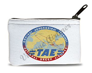 TAE Greek Airlines Vintage Bag Sticker Rectangular Coin Purse