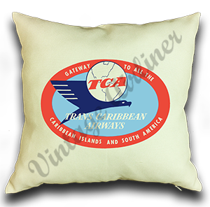 Trans Caribbean Airlines Bag Sticker Linen Pillow Case Cover