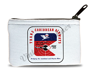 Trans Caribbean Airways Vintage Bag Sticker Rectangular Coin Purse