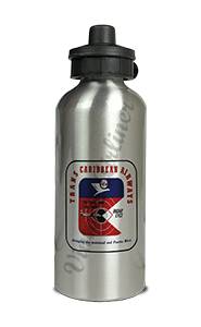 Trans Caribbean Airways Vintage Bag Sticker Aluminum Water Bottle
