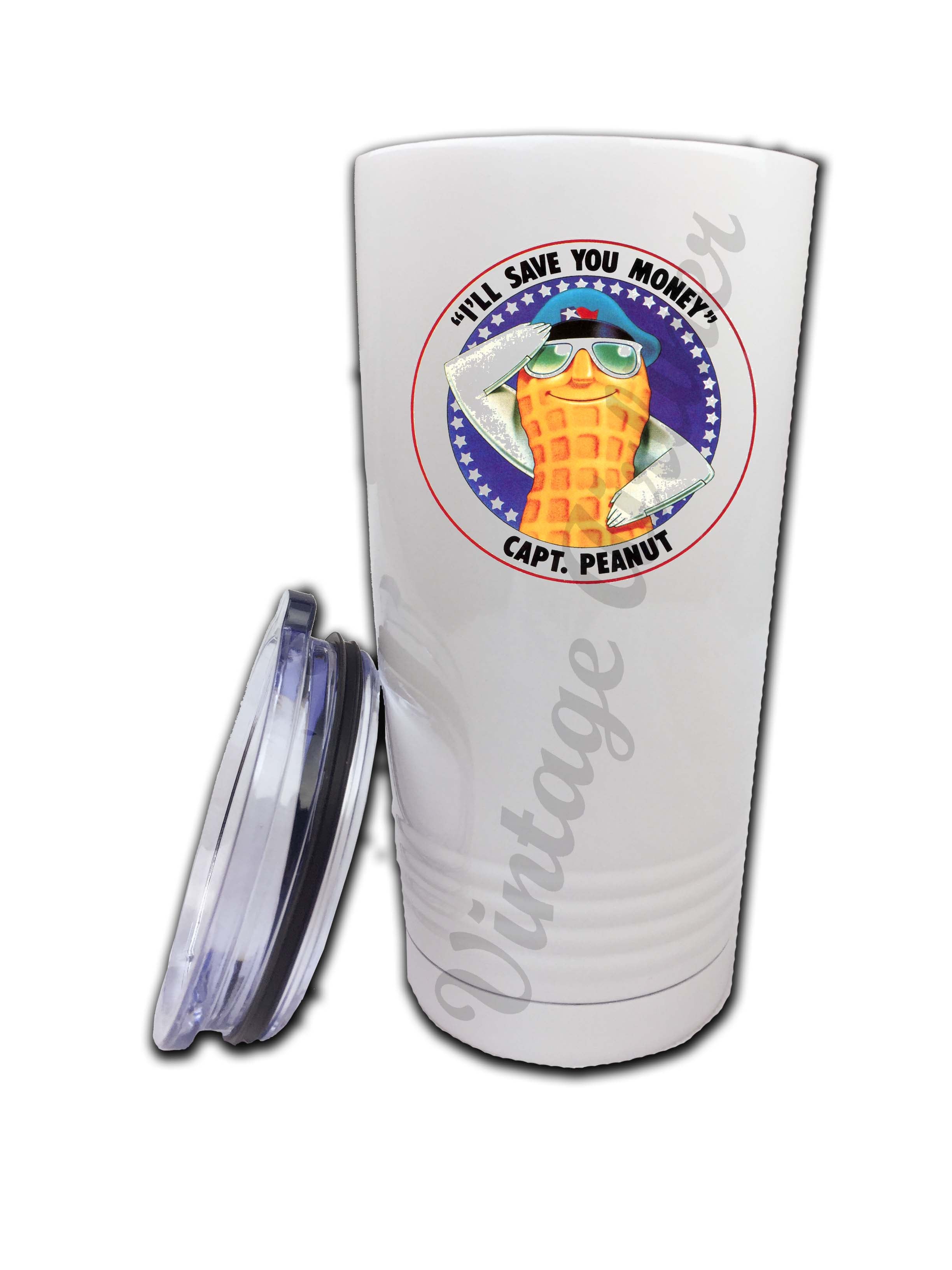 Texas International Captain Peanuts Bag Sticker Tumbler