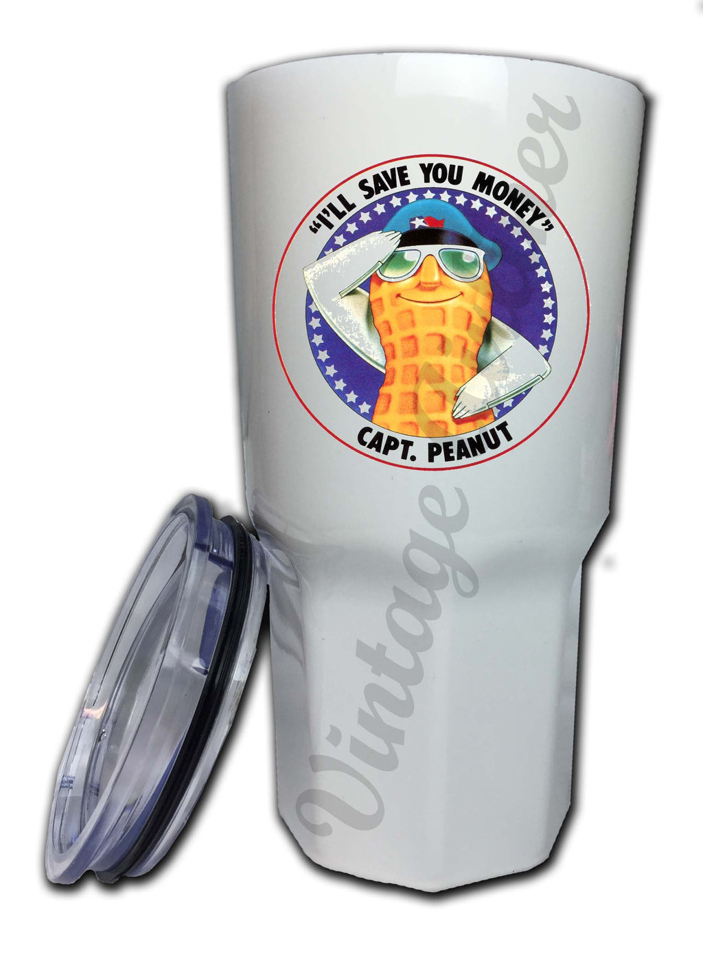 Texas International Captain Peanuts Bag Sticker Tumbler