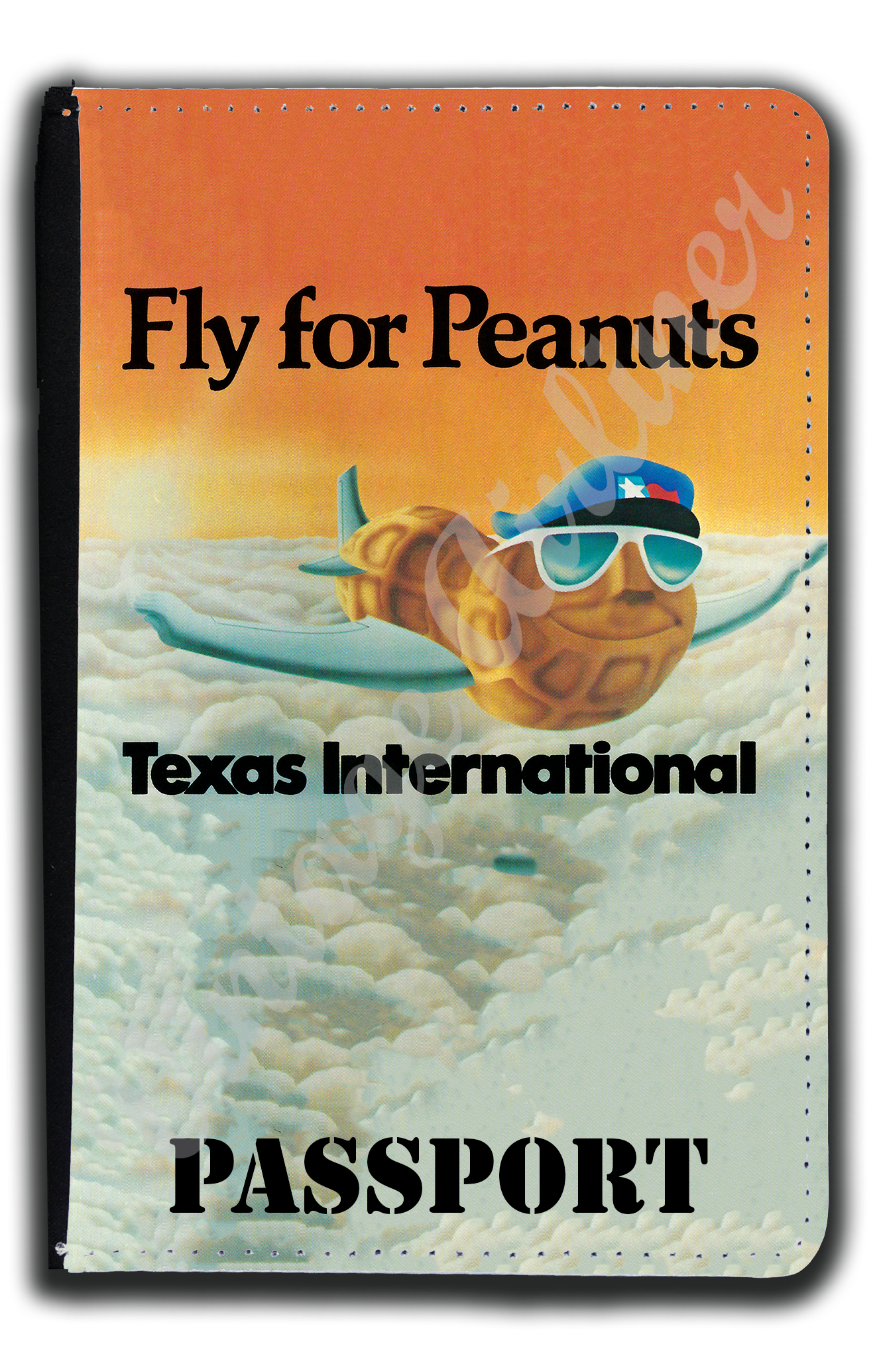 Texas International Fly for Peanuts Passport Case