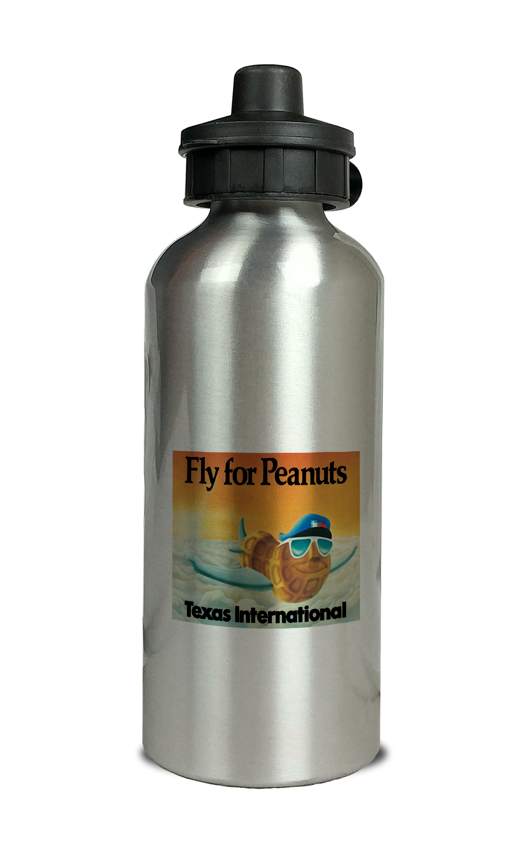 Texas International Fly for Peanuts Aluminum Water Bottle