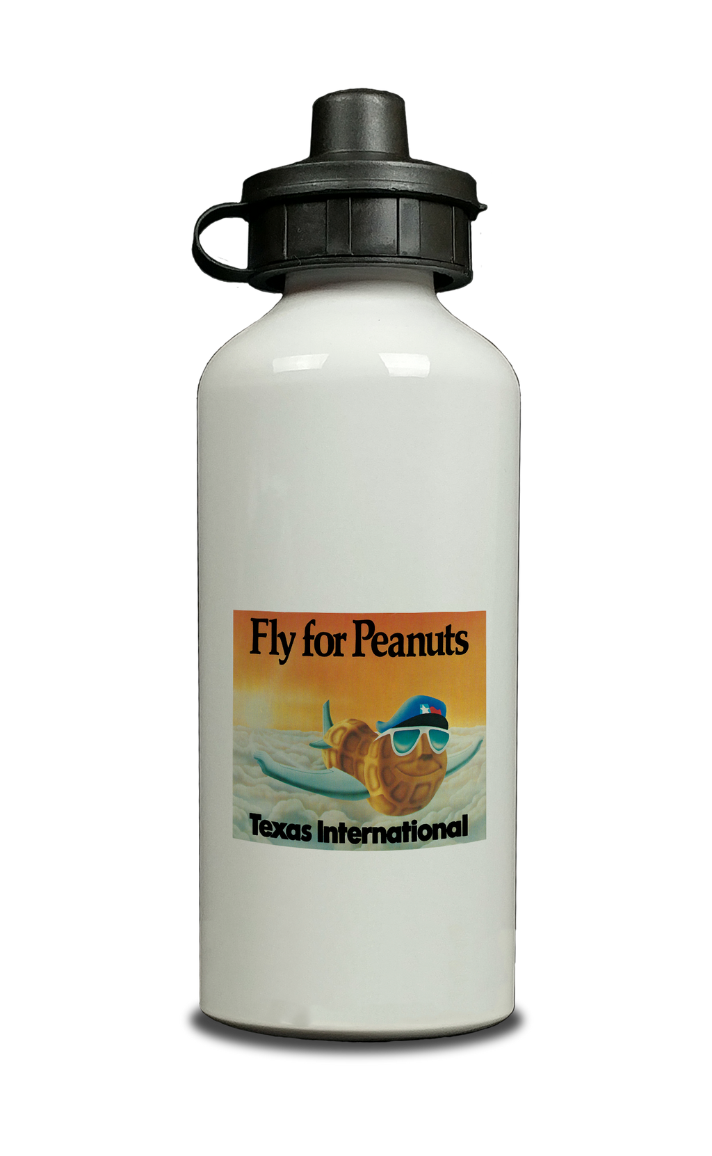 Texas International Fly for Peanuts Aluminum Water Bottle