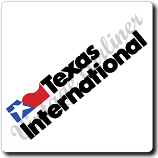 Texas International Logo Square Sandstone Coaster