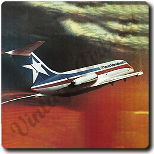 Texas International Airlines DC9 Square Sandstone Coaster
