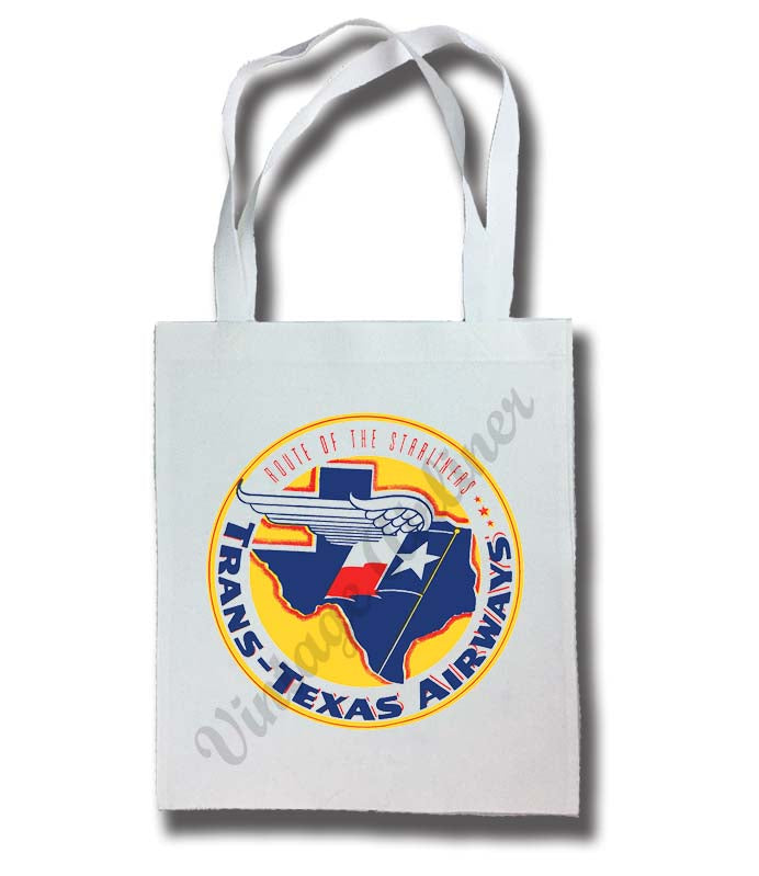 Trans Texas Airways Vintage Tote Bag