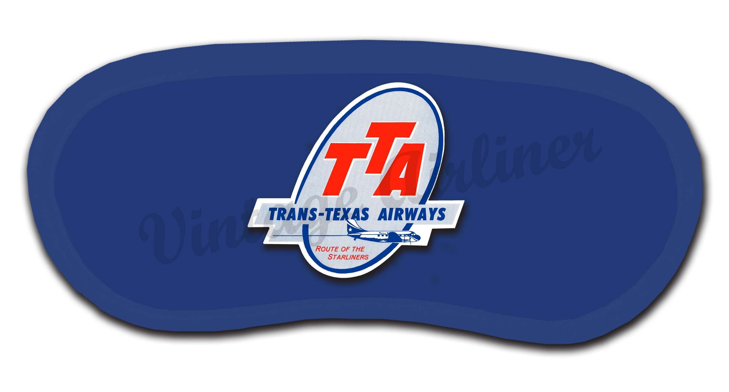 Trans Texas Airways 1940's Vintage Bag Sticker Sleep Mask