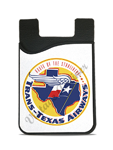 Trans-Texas Airways 1950's Bag Sticker Card Caddy
