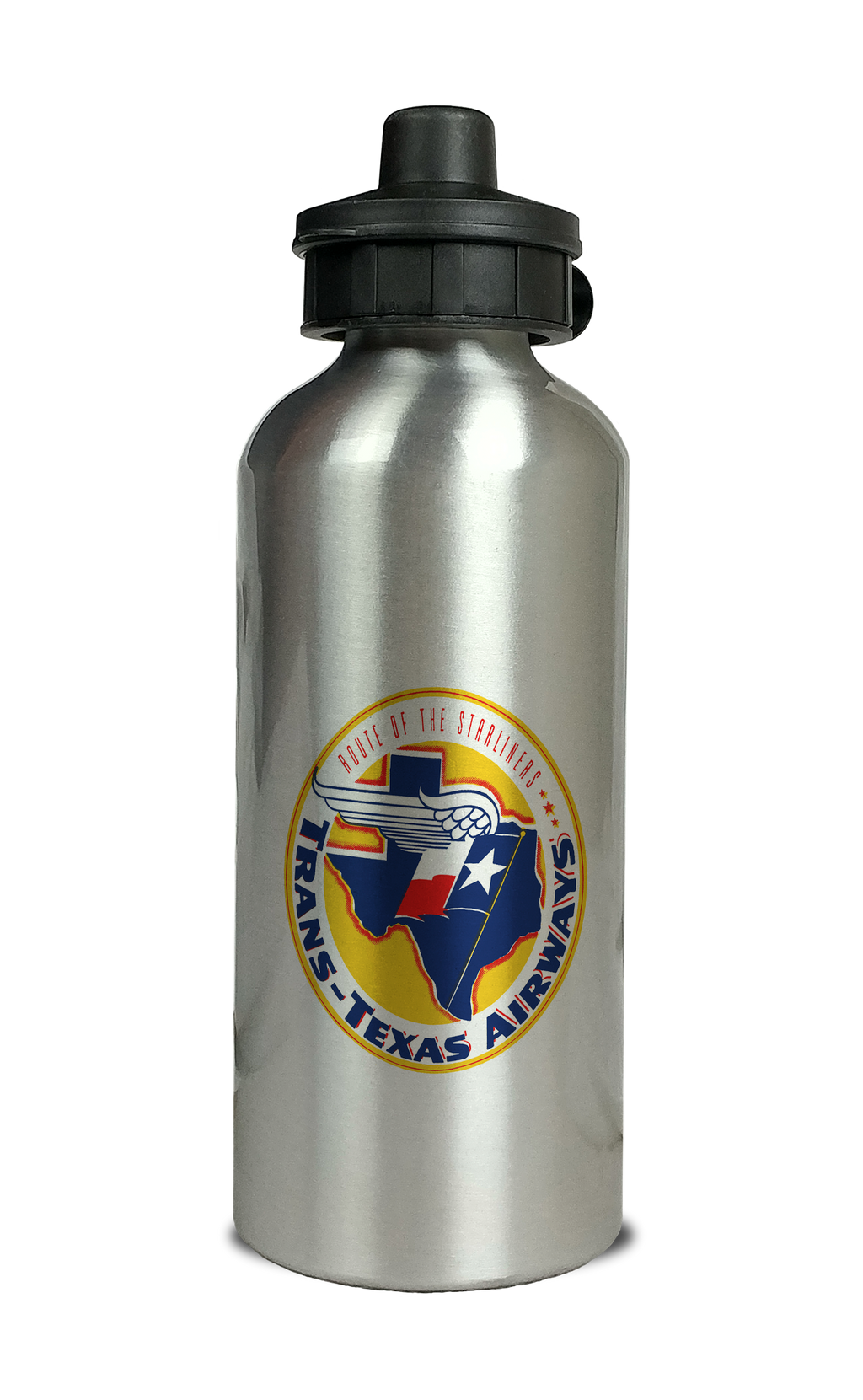 Trans Texas Airways Vintage Aluminum Water Bottle