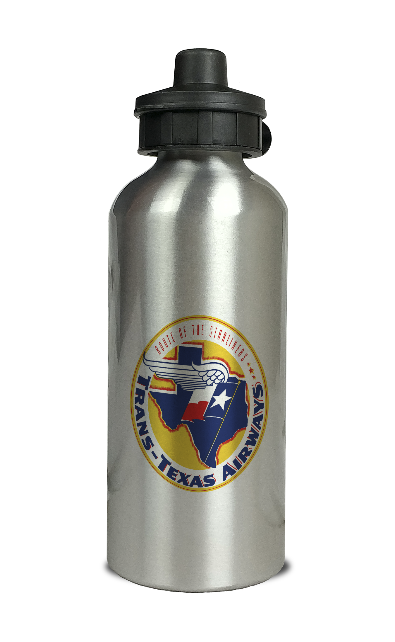 Trans Texas Airways Vintage Aluminum Water Bottle