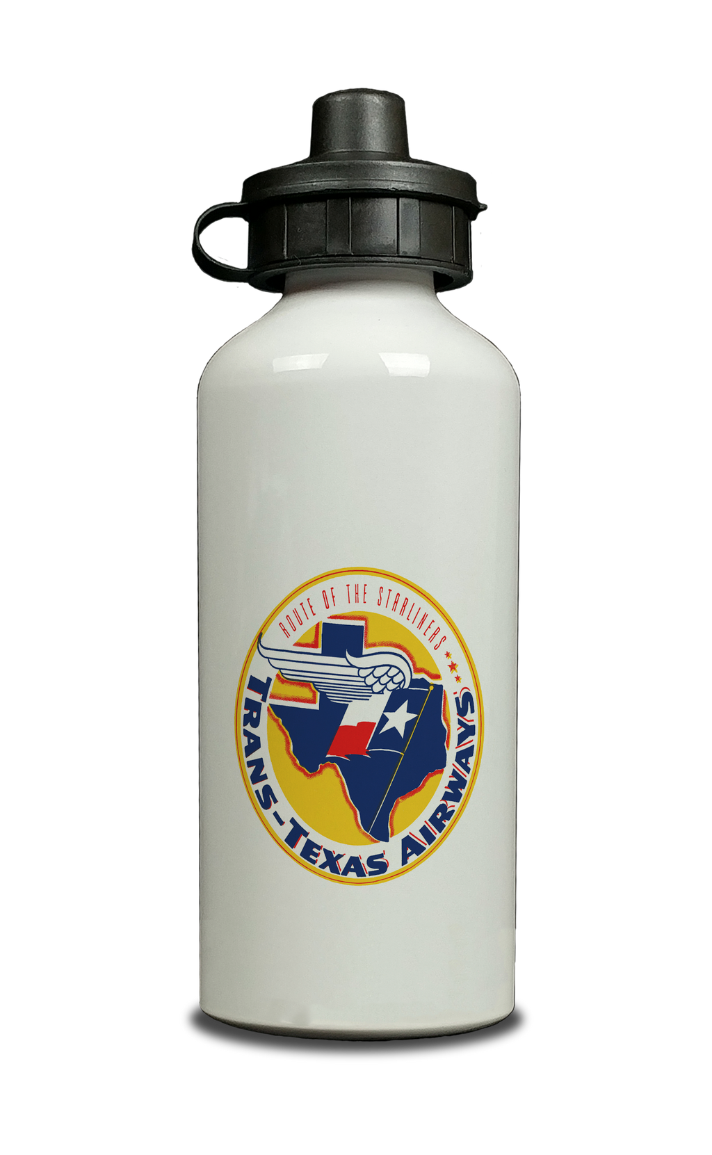 Trans Texas Airways Vintage Aluminum Water Bottle
