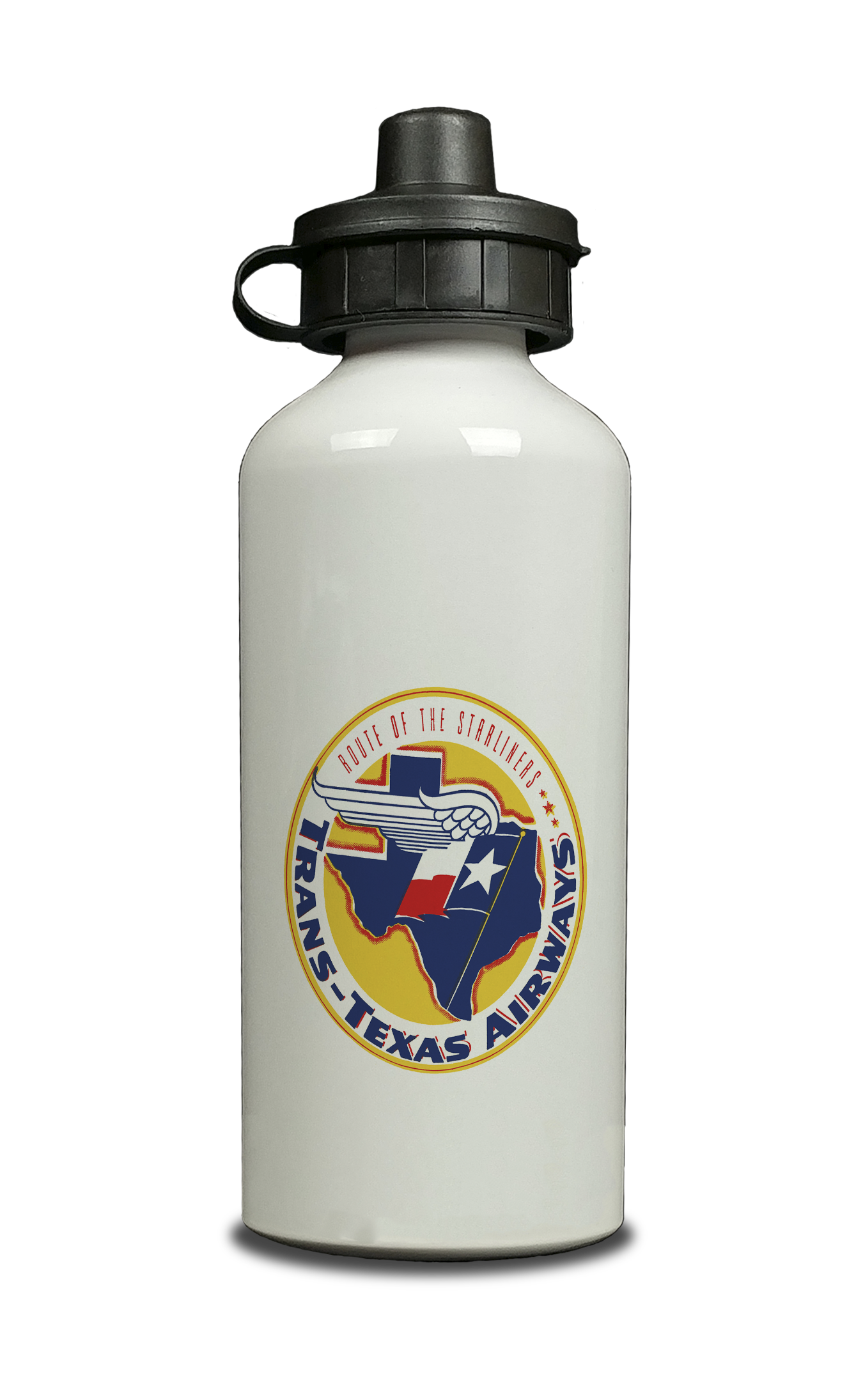 Trans Texas Airways Vintage Aluminum Water Bottle