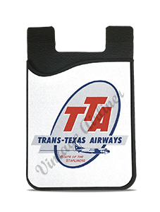 Trans-Texas Airways 1940's Bag Sticker Card Caddy