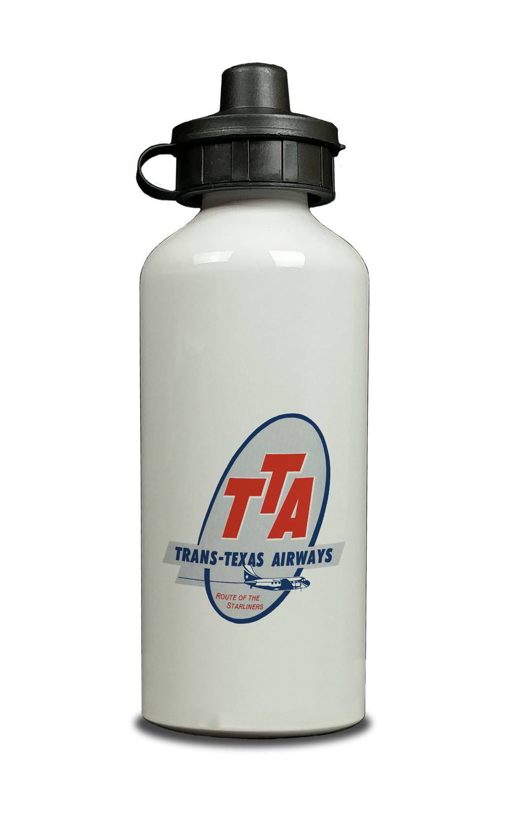 Trans Texas Airways 1940's Vintage Aluminum Water Bottle