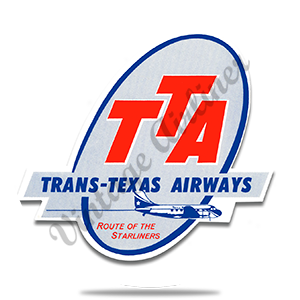 Trans Texas Airways 1940's Vintage Round Sandstone Coaster